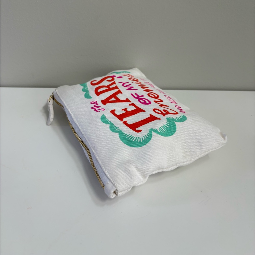 Emily McDowell “Tears of My Enemies And Also Some Hair Ties” Canvas Zipper Pouch - Picture 4 of 5